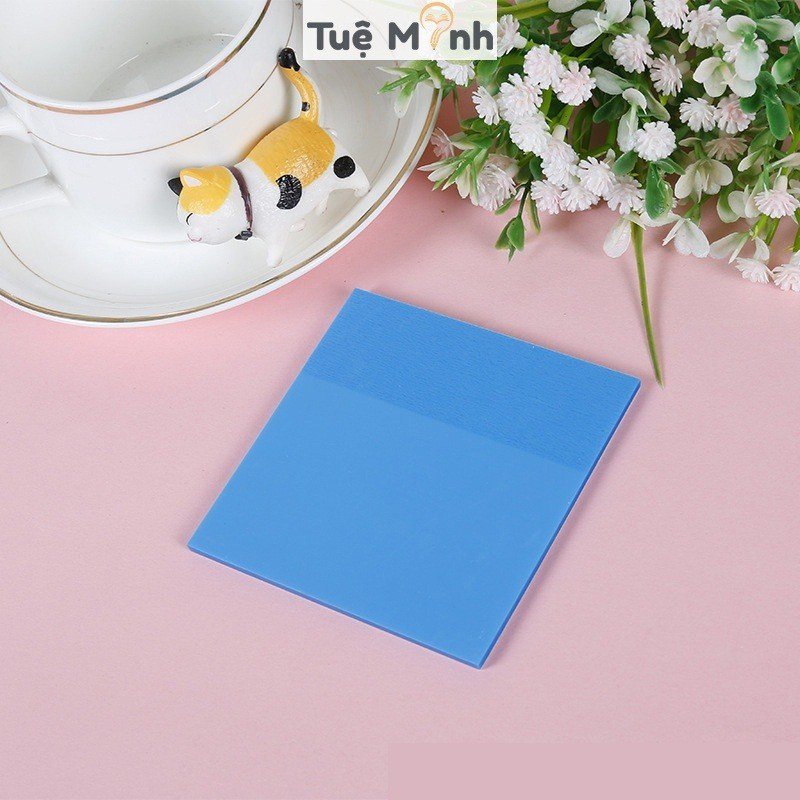 Bộ 50 giấy note ghi chú trong suốt - Xanh dương