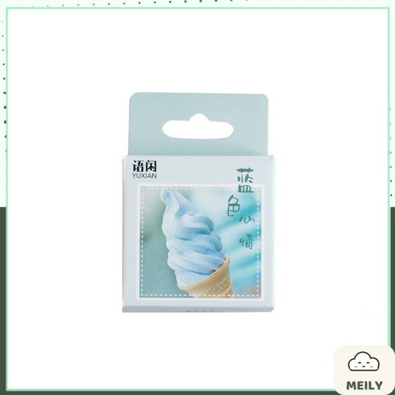 Bộ 50 sticker đồ vật hình hộp sữa, cây xanh STI11