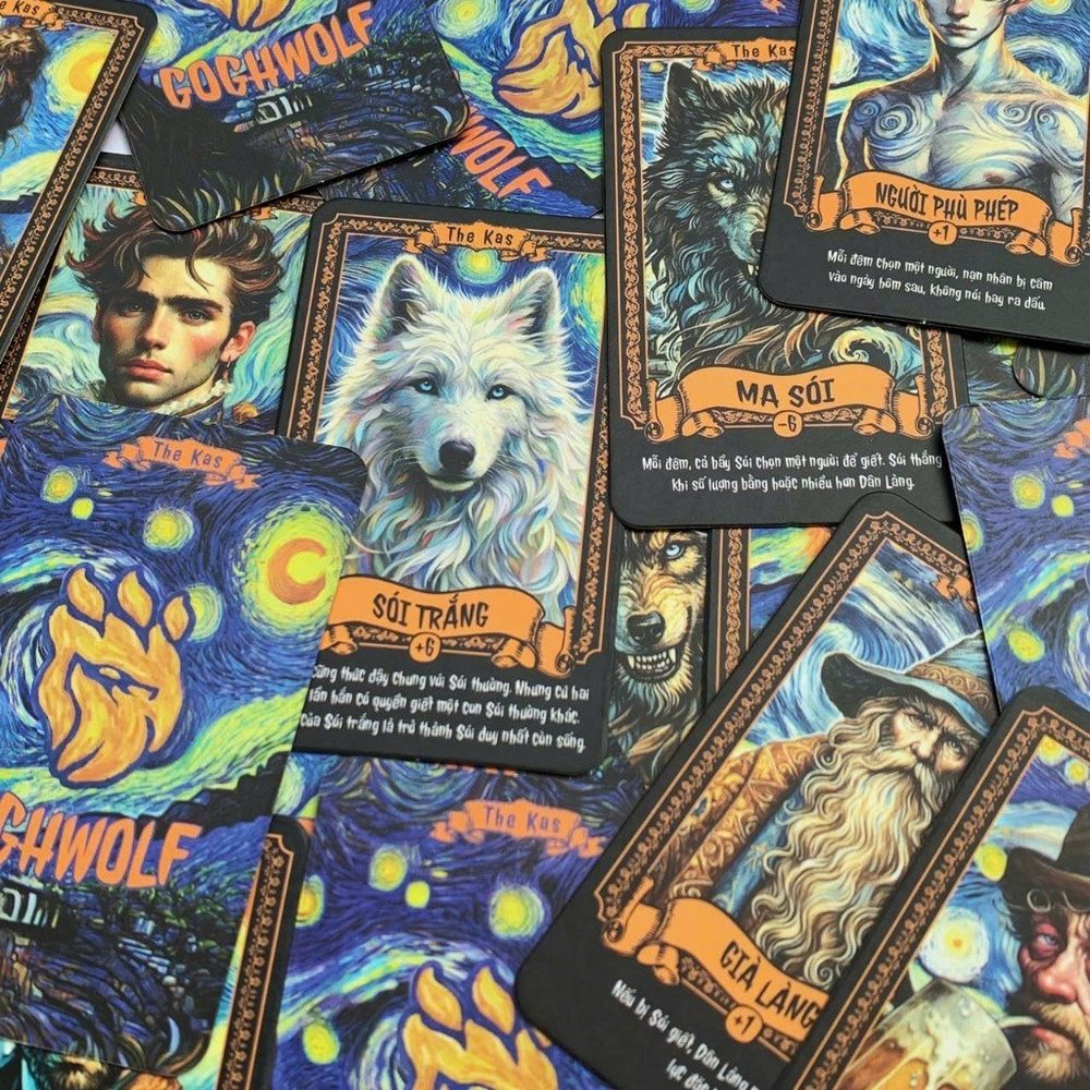 Bộ Bài Boardgame Ma Sói GoghWolf 21 Lá Nghệ Thuật Độc Đáo
