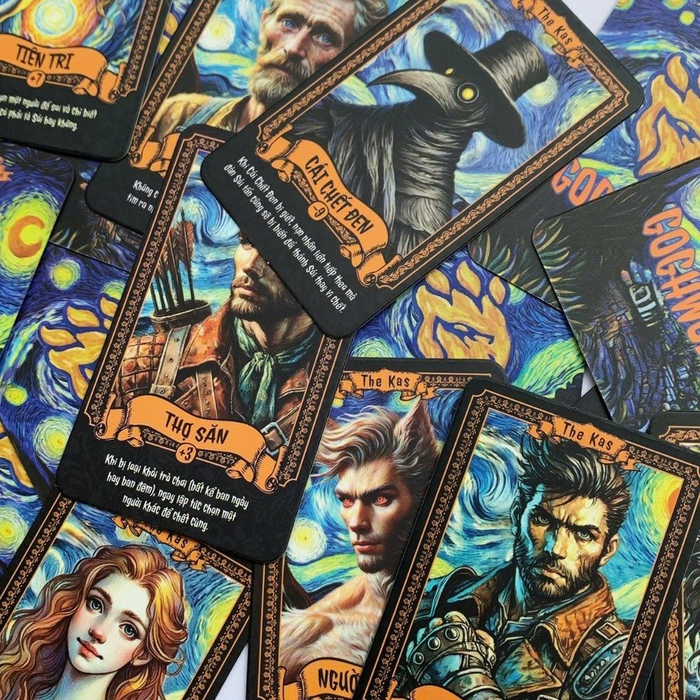 Bộ Bài Boardgame Ma Sói GoghWolf 21 Lá Nghệ Thuật Độc Đáo