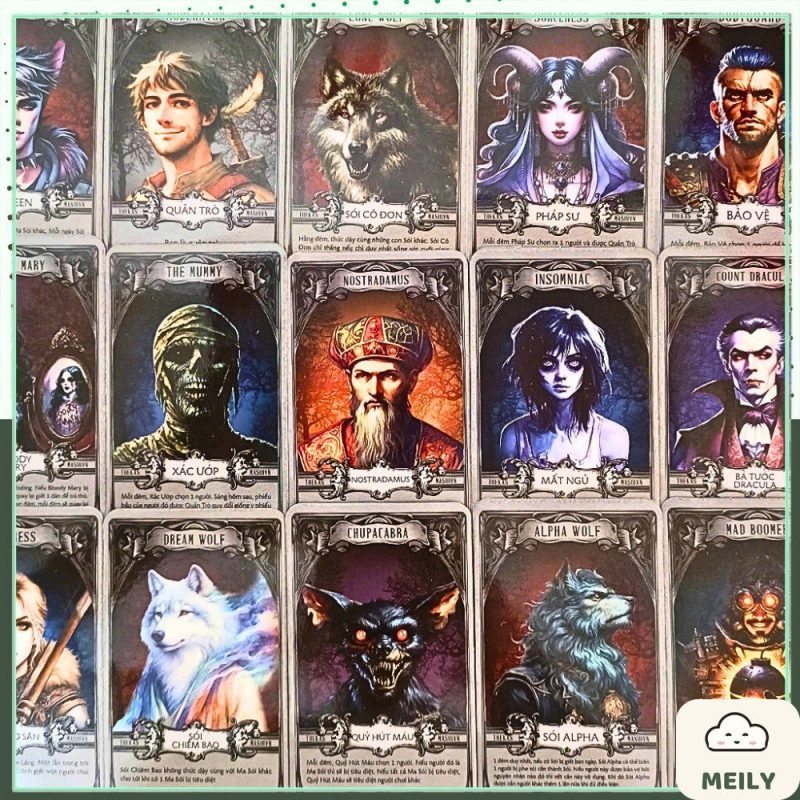 Bộ bài ma sói Midnight Alliance boardgame nhập vai MA