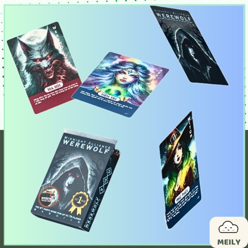 Bộ bài ma sói Midnight Alliance boardgame nhập vai MA