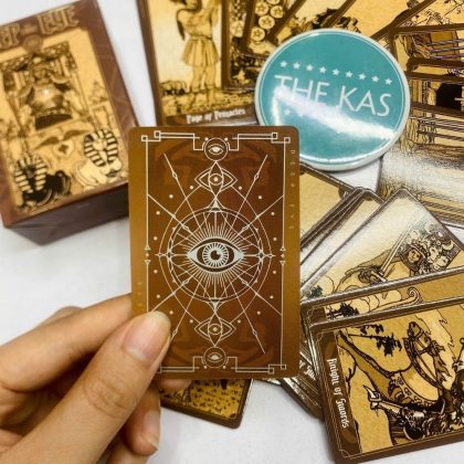 Bộ Bài lá tiếng Anh Deep Eye A.E. Tarot DY1 Ver Nâu 78 Huyền Học trò chơi tarrot