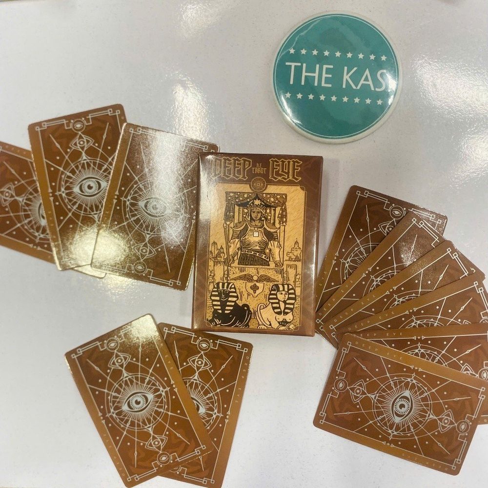 Bộ Bài lá tiếng Anh Deep Eye A.E. Tarot DY1 Ver Nâu 78 Huyền Học trò chơi tarrot