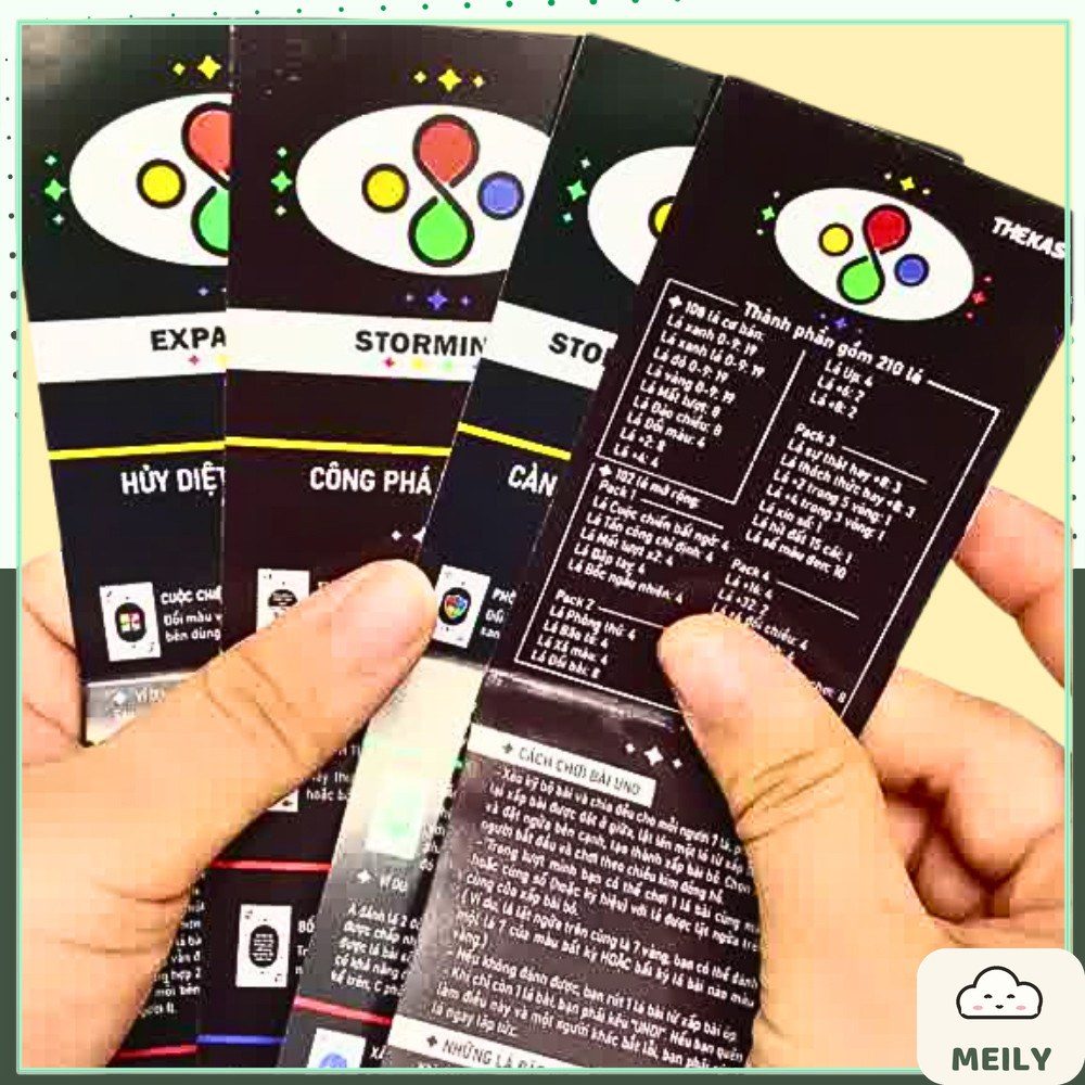 Bộ bài uno đen 210 lá bản dày đẹp trò chơi boardgame dành cho nhóm bạn đông