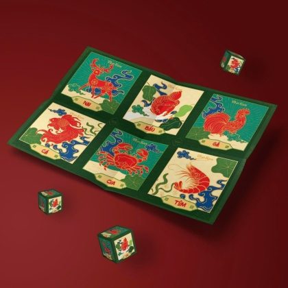 Bộ Bầu Cua Tôm Cá TheKAS - Trò Chơi Dân Gian Ngày Tết