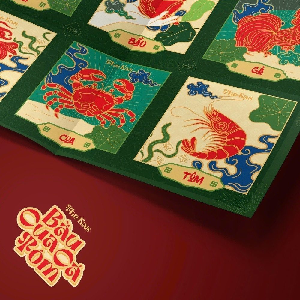 Bộ Bầu Cua Tôm Cá TheKAS - Trò Chơi Dân Gian Ngày Tết