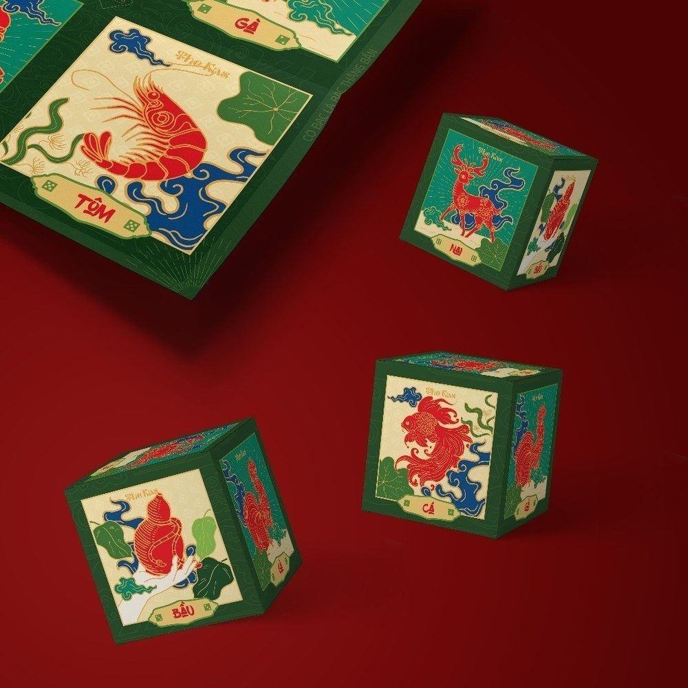Bộ Bầu Cua Tôm Cá TheKAS - Trò Chơi Dân Gian Ngày Tết