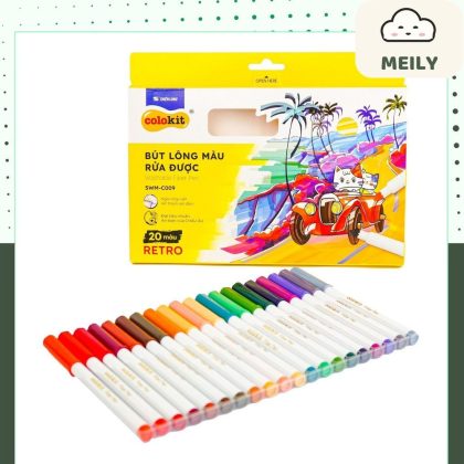 Bộ bút 20 màu Retro rửa được Fiber Pen Thiên Long SWM-C009