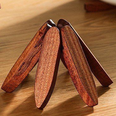 Bộ Lót Ly Gỗ Tre Cây Thông Coaster Gỗ Chịu Nhiệt Decor Nhà Bếp Phòng Khách BL95