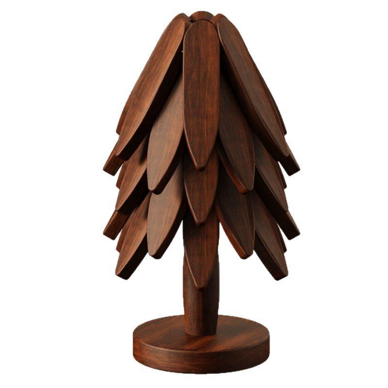 Bộ Lót Ly Gỗ Tre Cây Thông Coaster Gỗ Chịu Nhiệt Decor Nhà Bếp Phòng Khách BL95