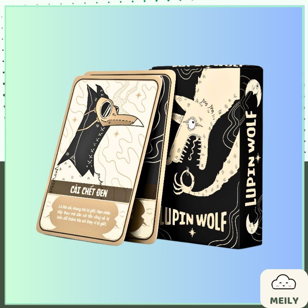 Bộ ma sói lupin board game 35 lá hộp thường trò chơi nhóm tụ tập party học sinh