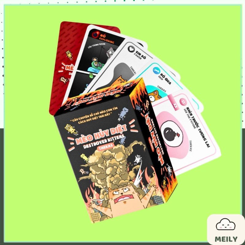Bộ bài mèo hủy diệt 56 lá boardgame mèo nổ chơi nhóm
