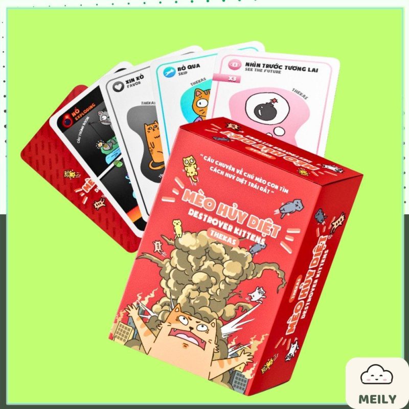 Bộ bài mèo hủy diệt 56 lá boardgame mèo nổ chơi nhóm