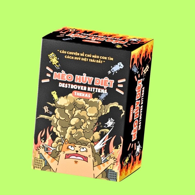 Bộ bài mèo hủy diệt 56 lá boardgame mèo nổ chơi nhóm - Mèo hủy diệt (Hộp đen)
