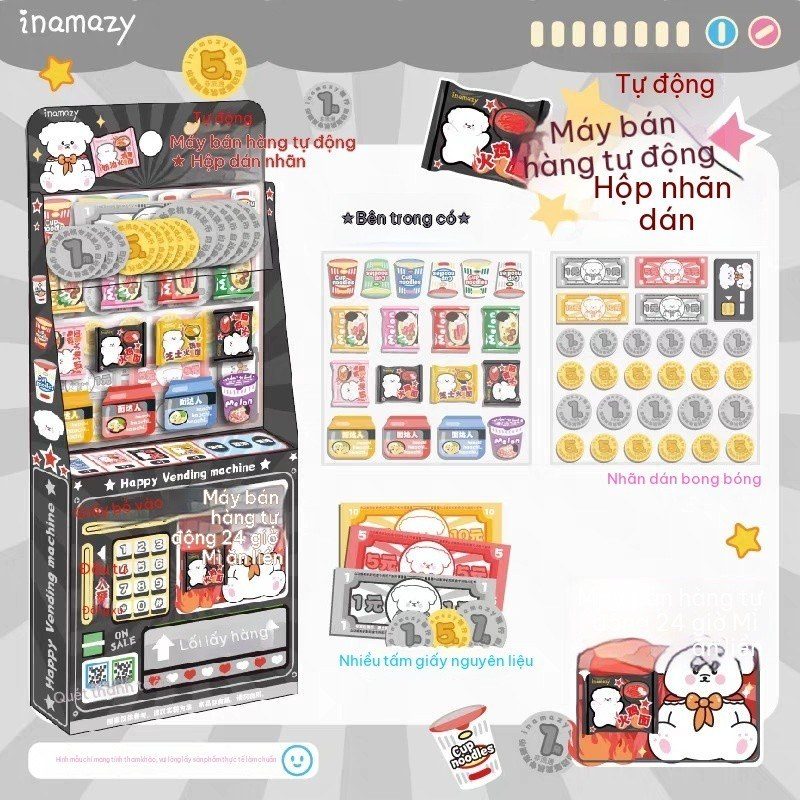 Bộ sticker 3D máy bán hàng tự động STI126