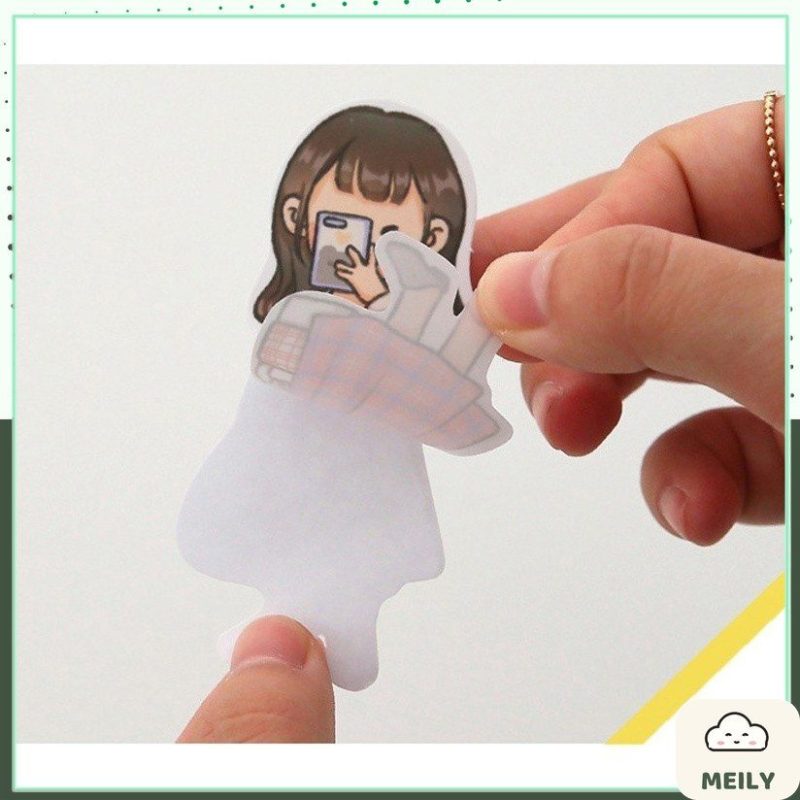 Bộ sticker cô nàng, chàng trai cá tính dán sổ, album