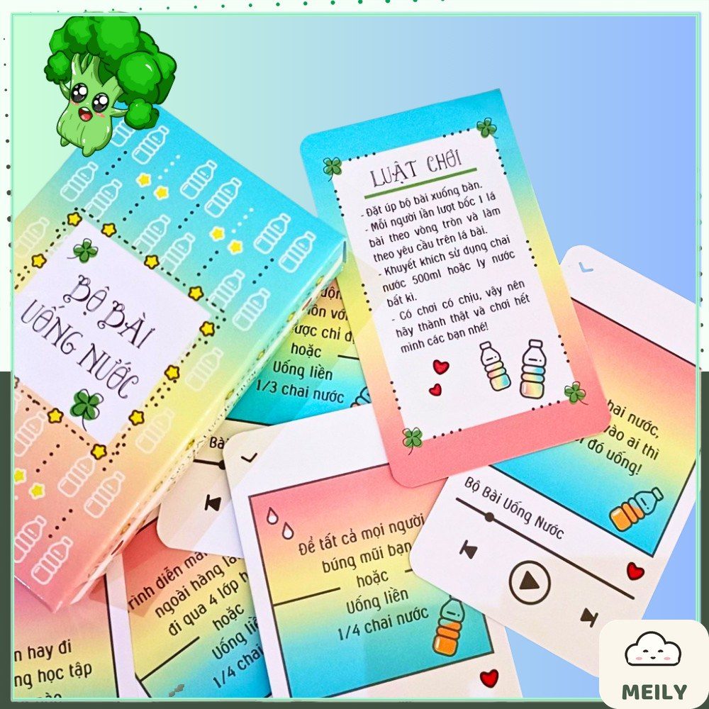 Bộ trò chơi bài uống nước 50 lá boardgame hấp dẫn chơi team building picnic lớp