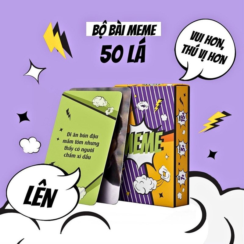 Bộ bài meme Quẩy lên nào bạn êi 50 lá chơi nhóm - 50 lá ver Lên