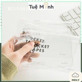 Bộ túi zip 40 tờ sticker nhãn dán ảnh giấy dán phong cách trong trẻo