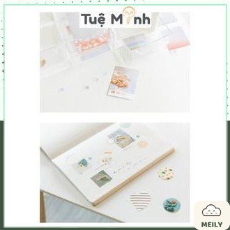 Bộ túi zip 40 tờ sticker nhãn dán ảnh giấy dán phong cách trong trẻo