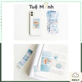 Bộ túi zip 40 tờ sticker nhãn dán ảnh giấy dán phong cách trong trẻo
