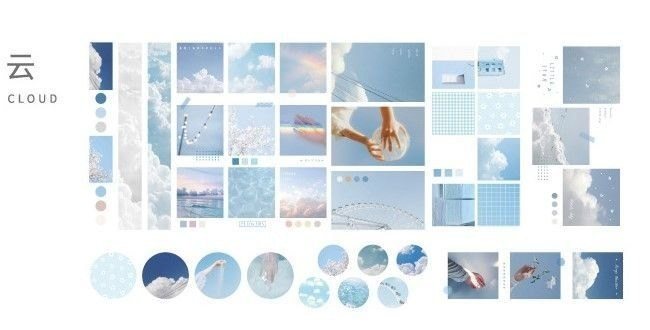 Bộ túi zip 40 tờ sticker nhãn dán ảnh giấy dán phong cách trong trẻo - NN