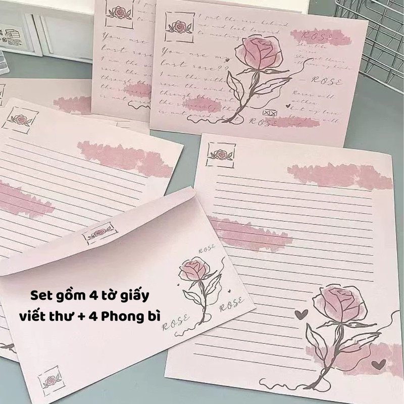 Bombo giấy họa tiết + phong bì viết thư độc đáo - NN