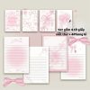 Set 4 phong bì+ giấy viết thư nơ hồng TH30