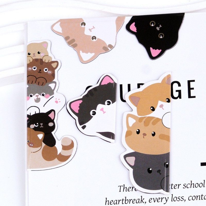 Bookmark nam châm hình mèo đánh dấu sách PVC cho planner