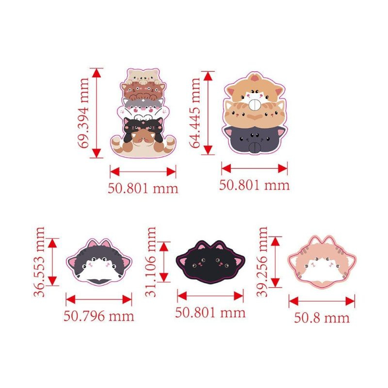 Bookmark nam châm hình mèo đánh dấu sách PVC cho planner