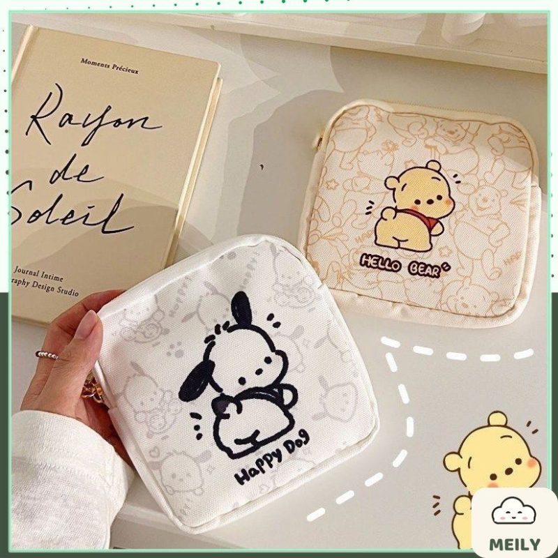Bóp ví đựng tiền,Túi đựng đồ cầm tay vải nilon TB07