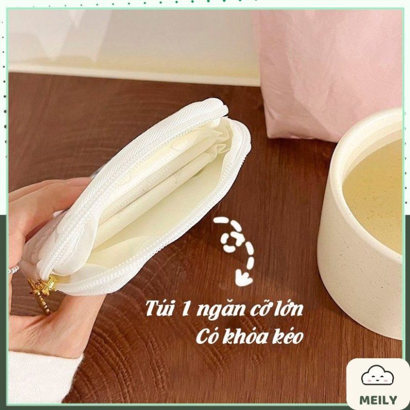 Bóp ví đựng tiền,Túi đựng đồ cầm tay vải nilon TB07