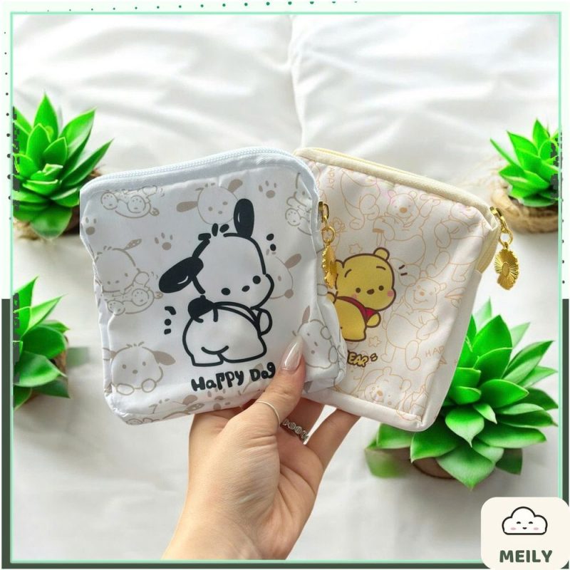 Bóp ví đựng tiền,Túi đựng đồ cầm tay vải nilon TB07
