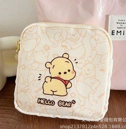 Bóp ví đựng tiền,Túi đựng đồ cầm tay vải nilon TB07 - Gấu