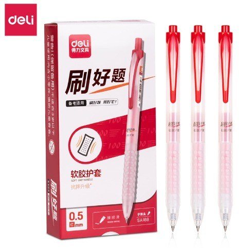 Bút bấm Deli SA188 - Đỏ