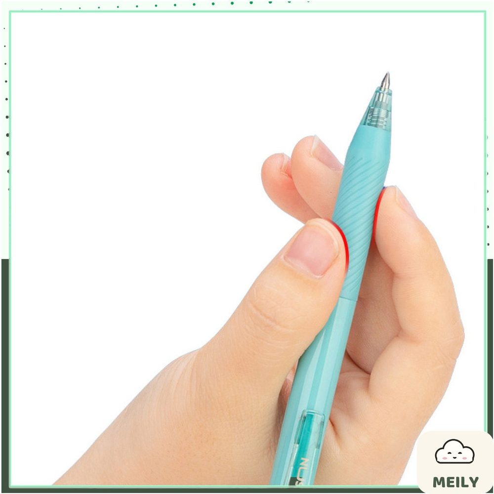 Bút bi bấm 0.5mm mực gel Deli nghệ thuật morandi vỏ màu trendy mực đen NS568