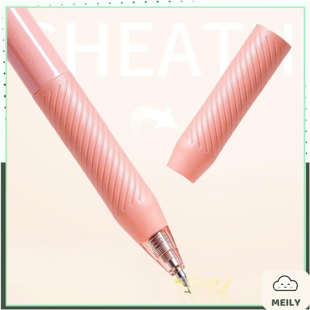 Bút bi bấm 0.5mm mực gel Deli nghệ thuật morandi vỏ màu trendy mực đen NS568