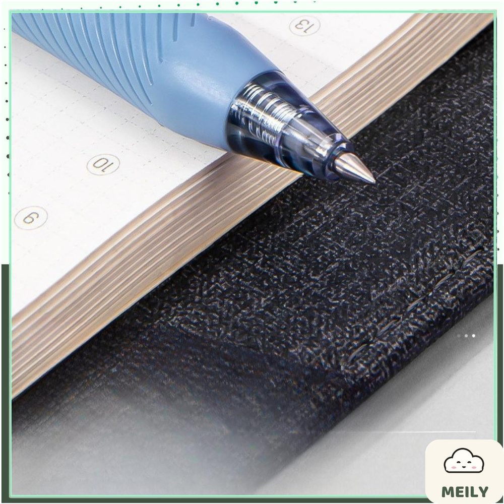 Bút bi bấm 0.5mm mực gel Deli nghệ thuật morandi vỏ màu trendy mực đen NS568