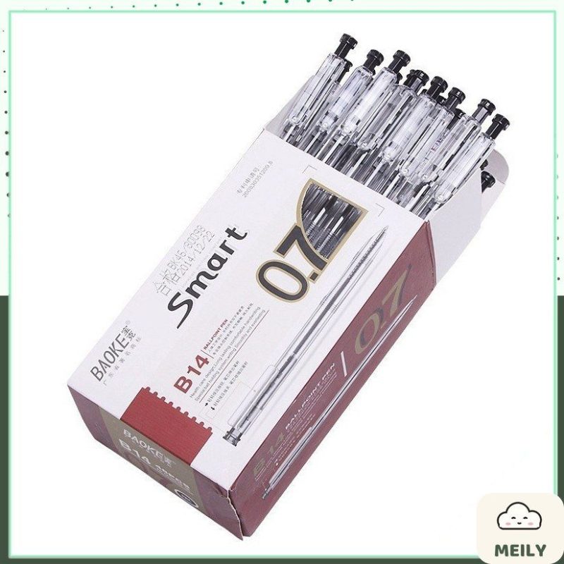 Bút bi bấm basic Baoke ngòi 0.7mm bút viết học sinh, văn phòng B29