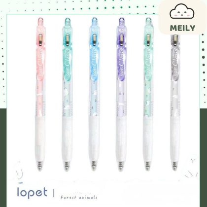 Bút bi bấm mực gel hình động vật đẹp mắt Lopet B110