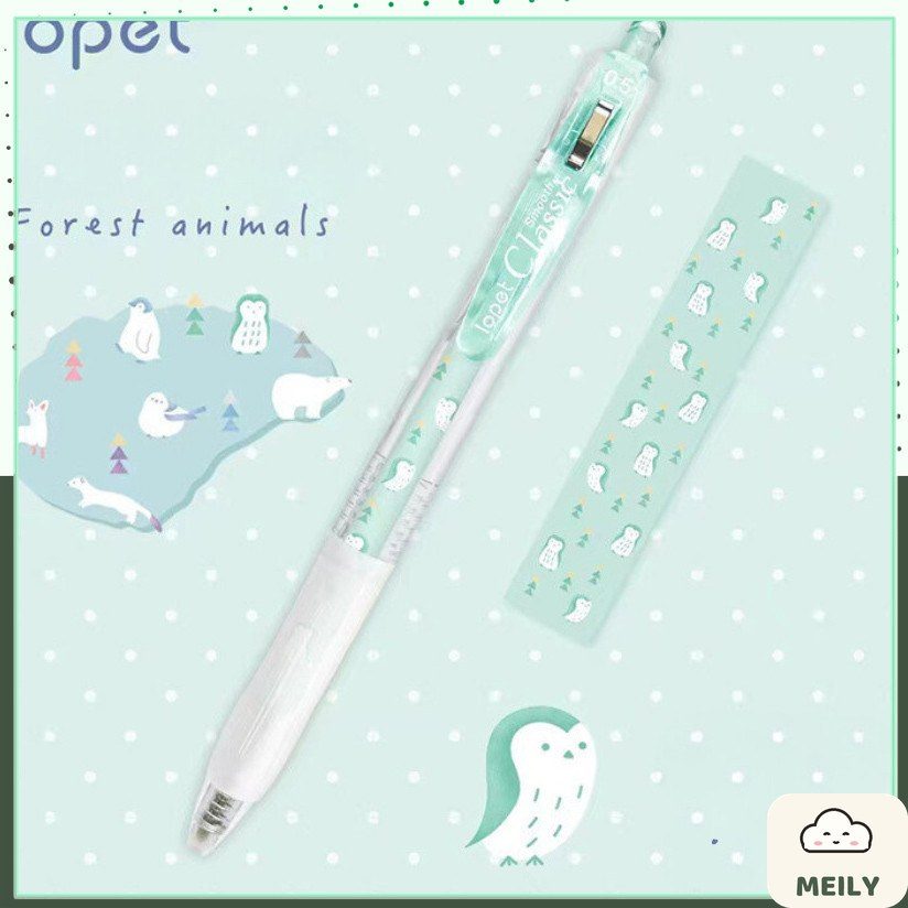 Bút bi bấm mực gel hình động vật đẹp mắt Lopet B110