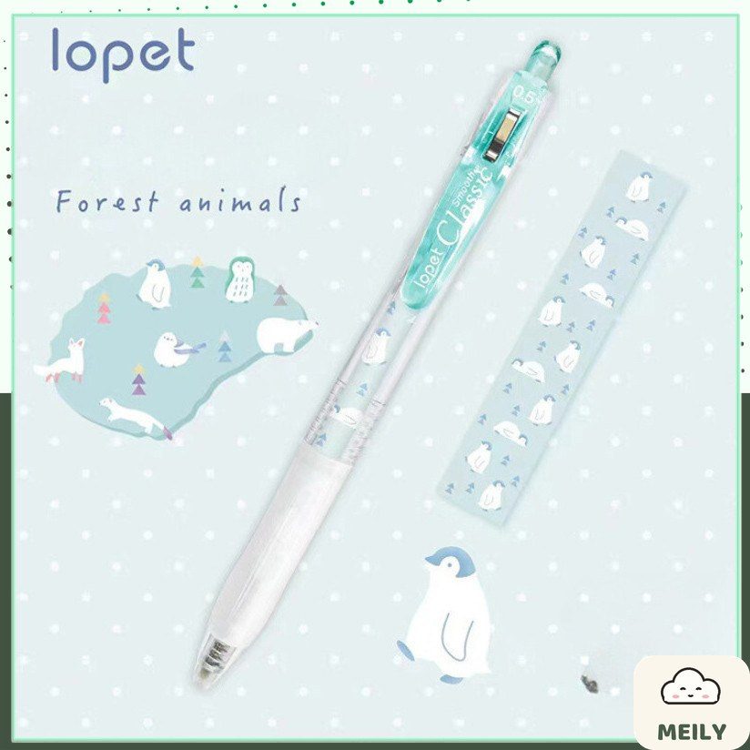 Bút bi bấm mực gel hình động vật đẹp mắt Lopet B110