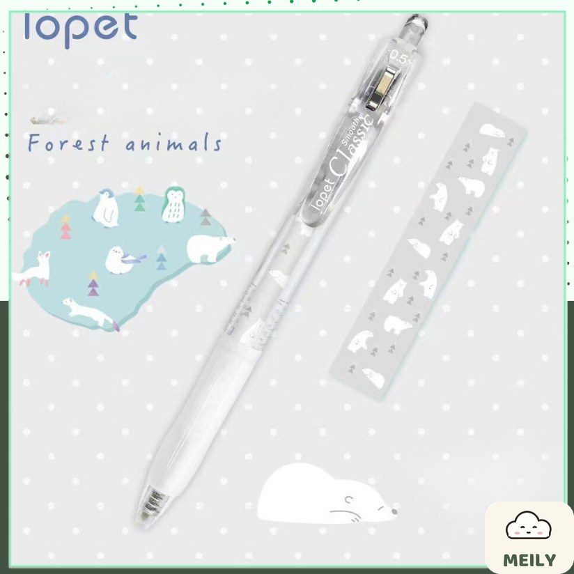 Bút bi bấm mực gel hình động vật đẹp mắt Lopet B110