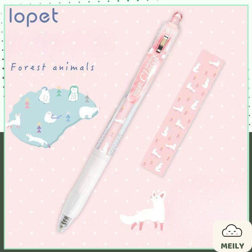 Bút bi bấm mực gel hình động vật đẹp mắt Lopet B110