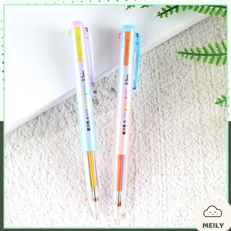 Bút bi bấm mực gel với 3 ngòi màu khác nhau B106