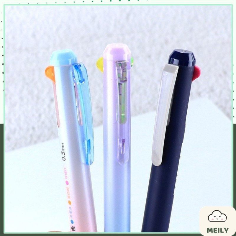 Bút bi bấm mực gel với 3 ngòi màu khác nhau B106