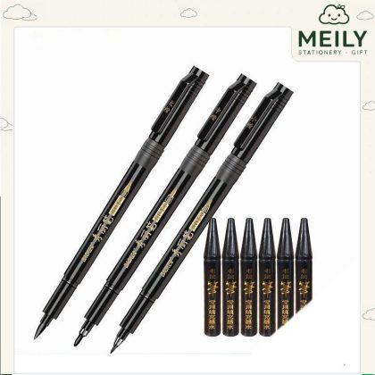 Bút brush viết calligraphy nét thanh nét đậm, thư pháp Baoke ngòi cọ lông B15