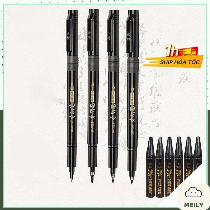 Bút brush calligraphy Baoke ngòi cọ lông nét thanh nét đậm B15