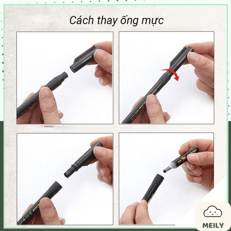 Bút brush calligraphy Baoke ngòi cọ lông nét thanh nét đậm B15